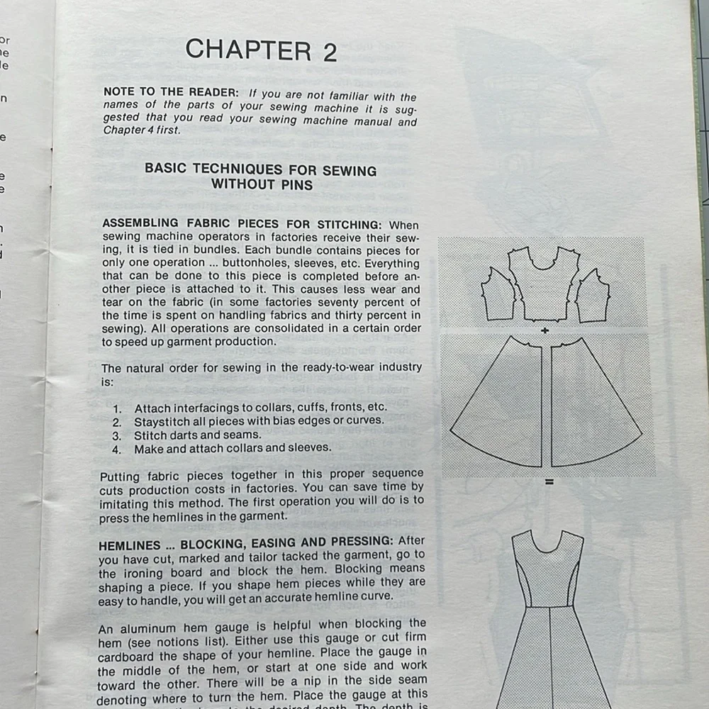 Sewing without Pins for Everyone by Ruth Oblander by Sew Fit Co. copyright 1977